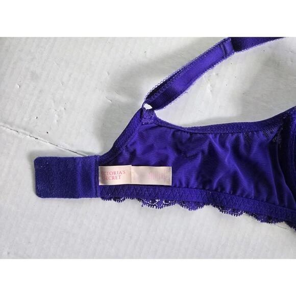 Victoria's Secret Dream Angels Perfect Coverage 34d Purple Lace Bra - Picture 6 of 9
